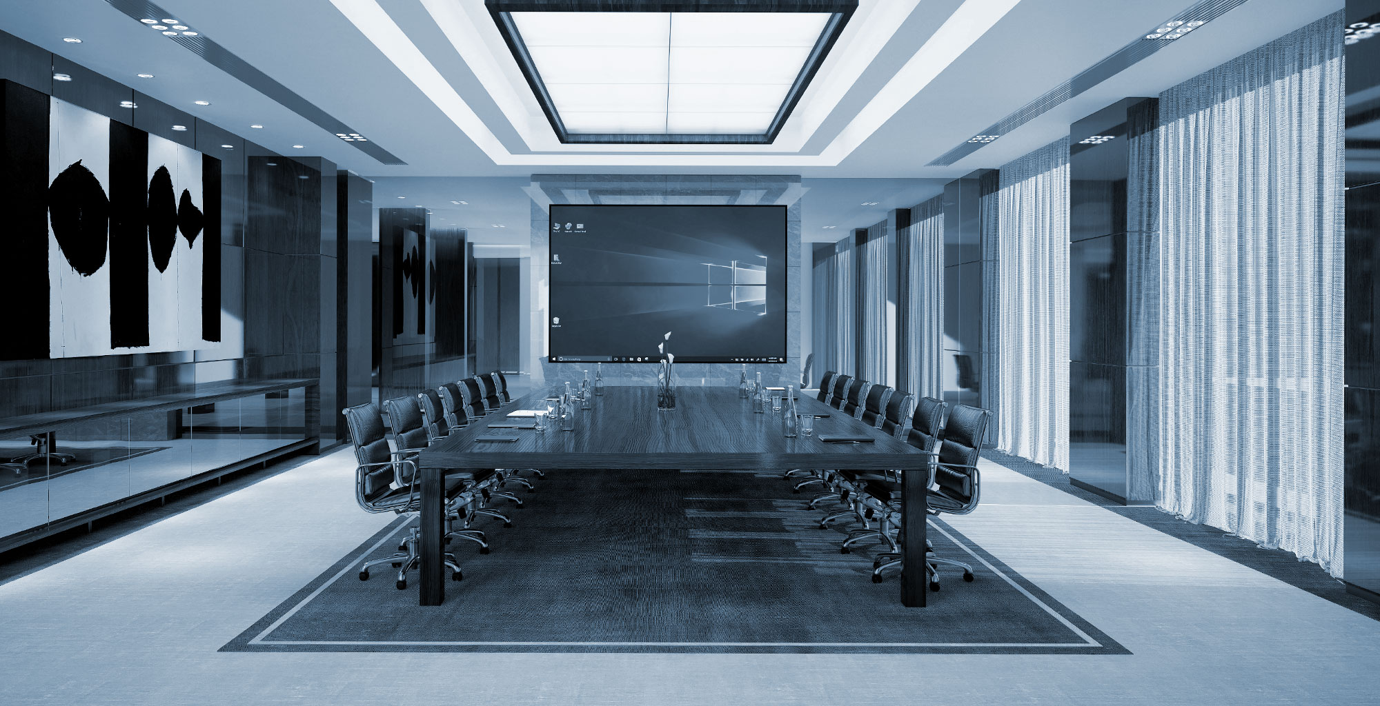 CGI of the boardroom at the 55 Newman Street project